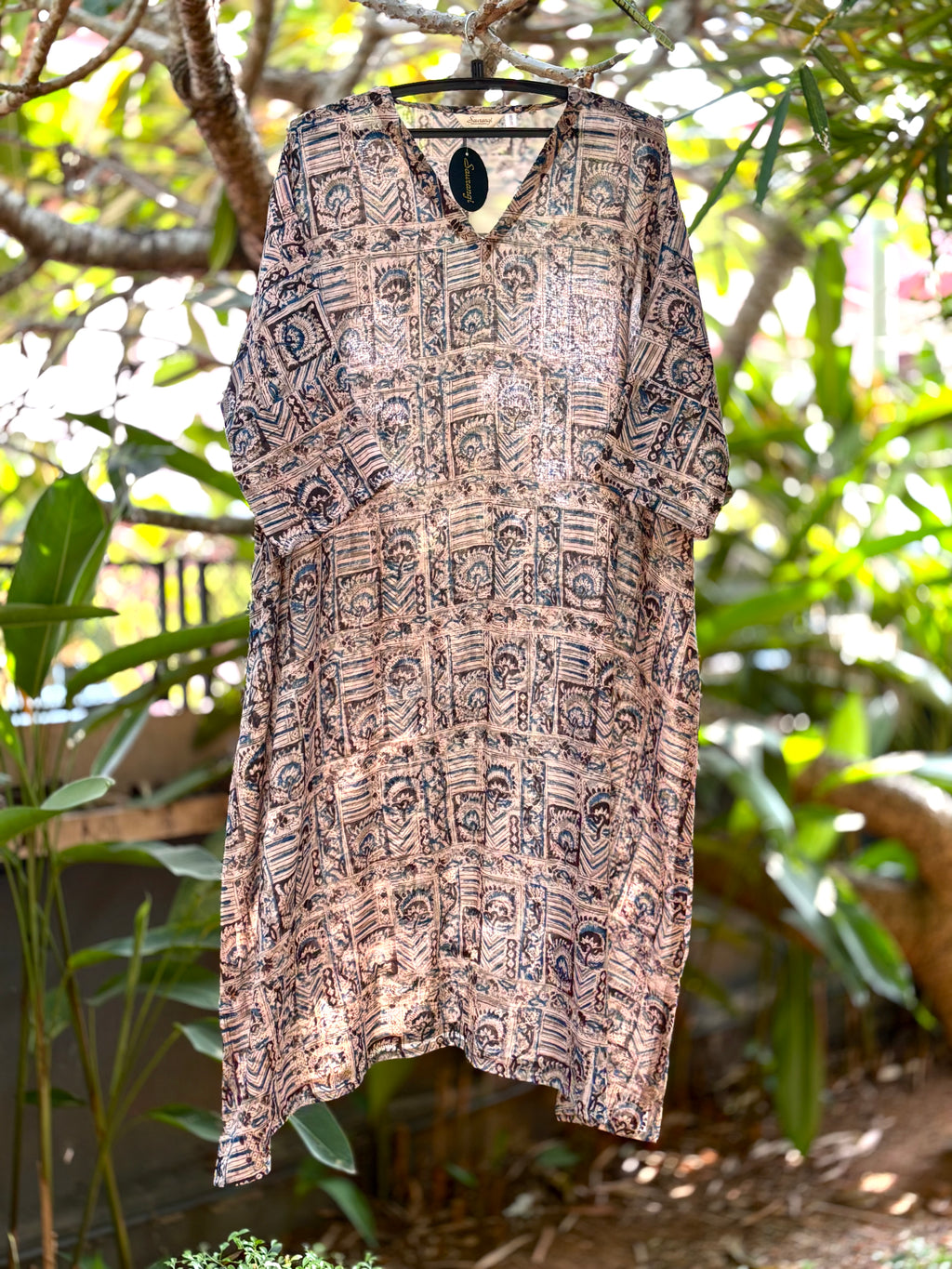 Mulmul kalamkari Kaftan