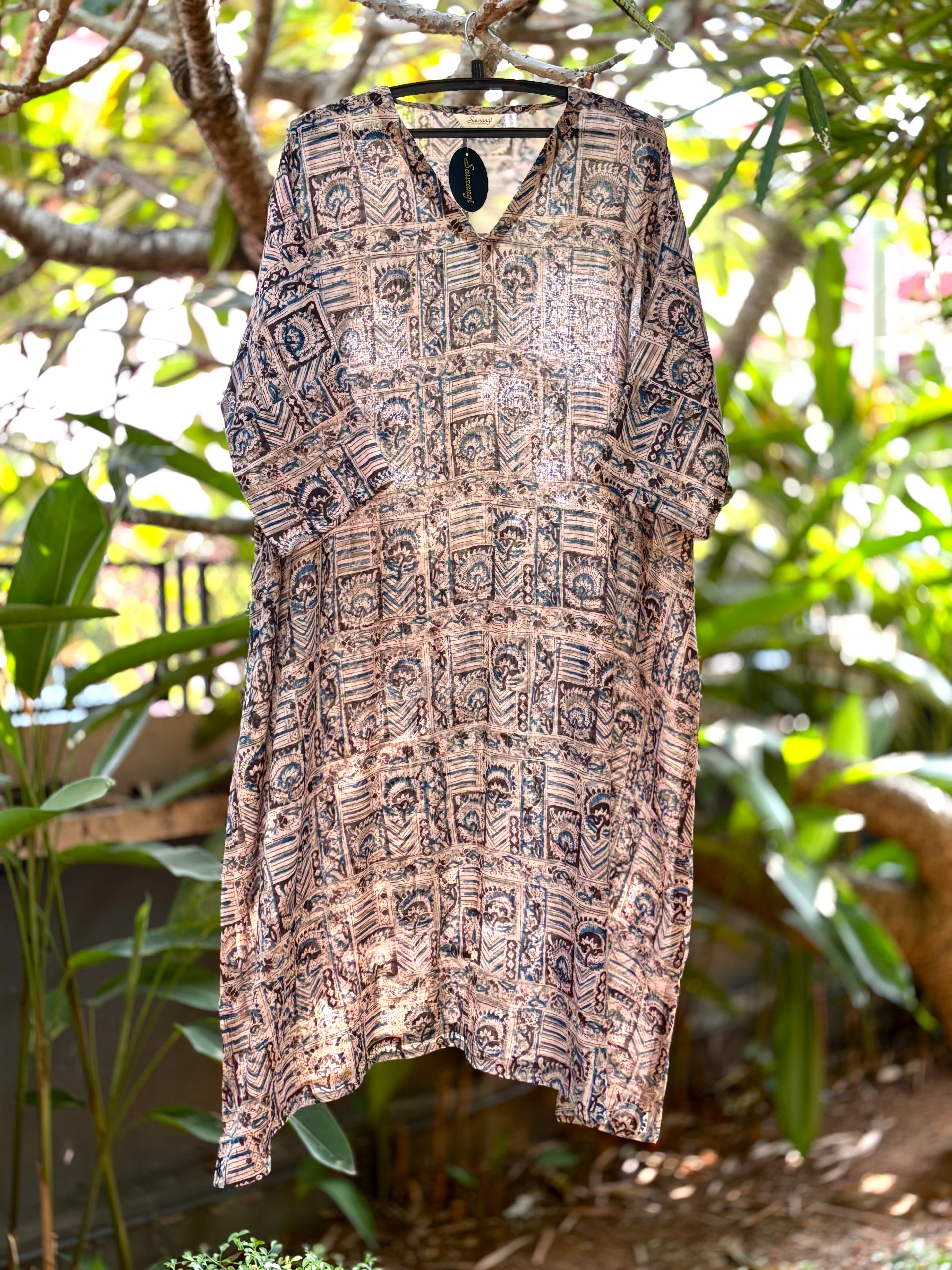 Mulmul kalamkari Kaftan
