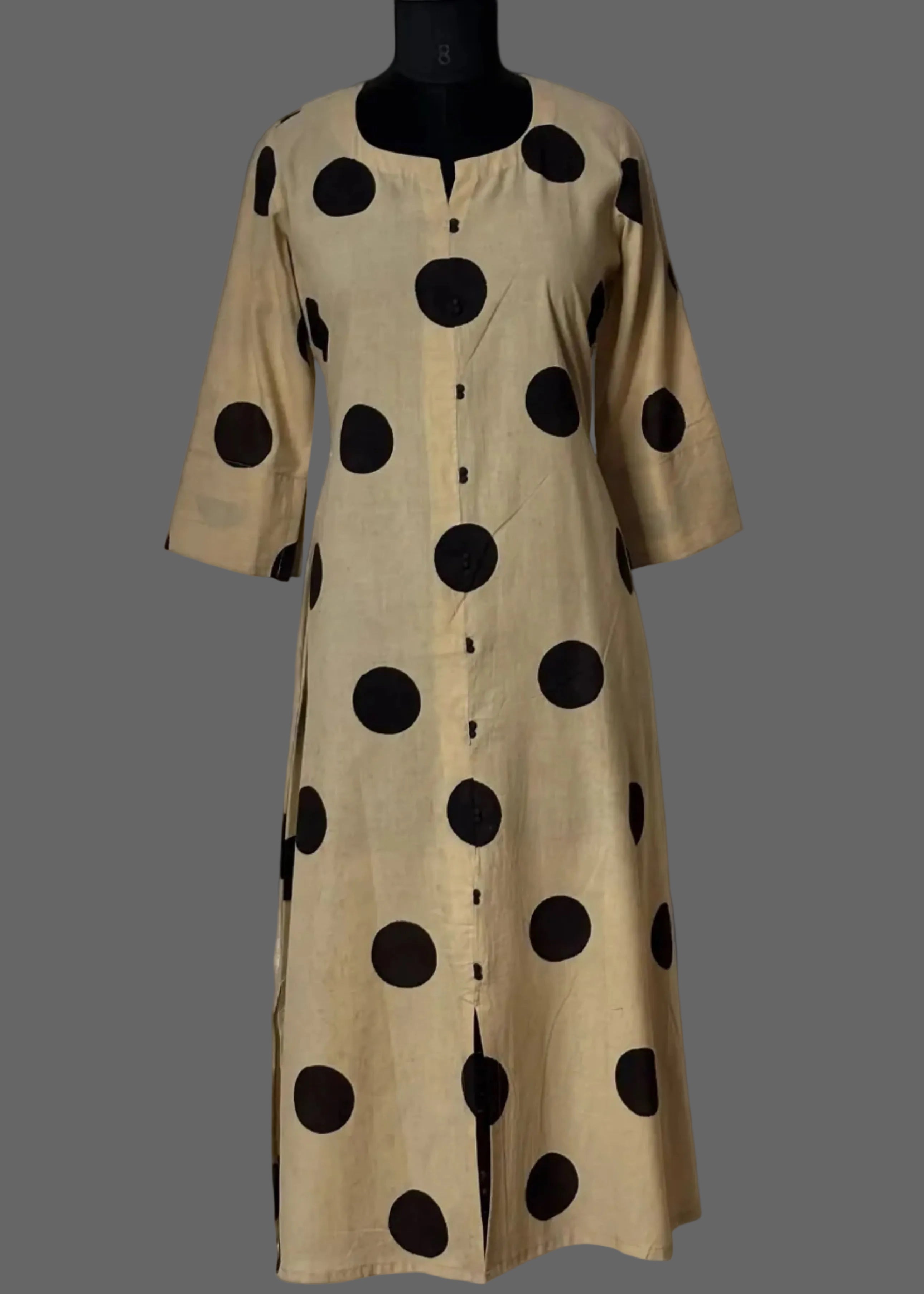 Bagru A-line Kurti