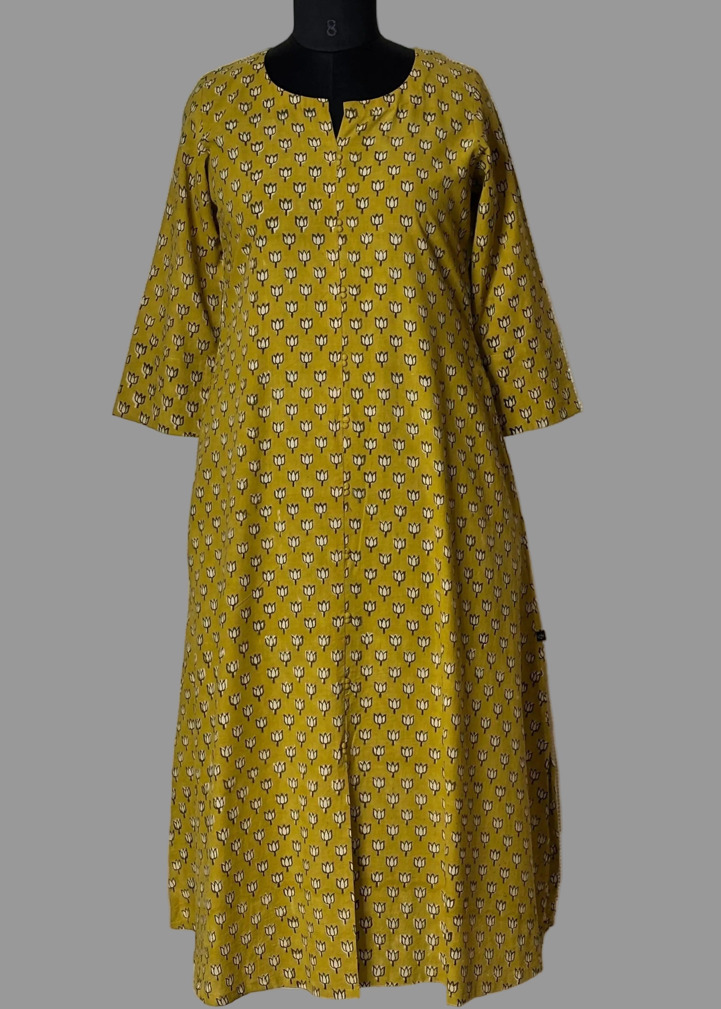 Bagru A-line Kurti