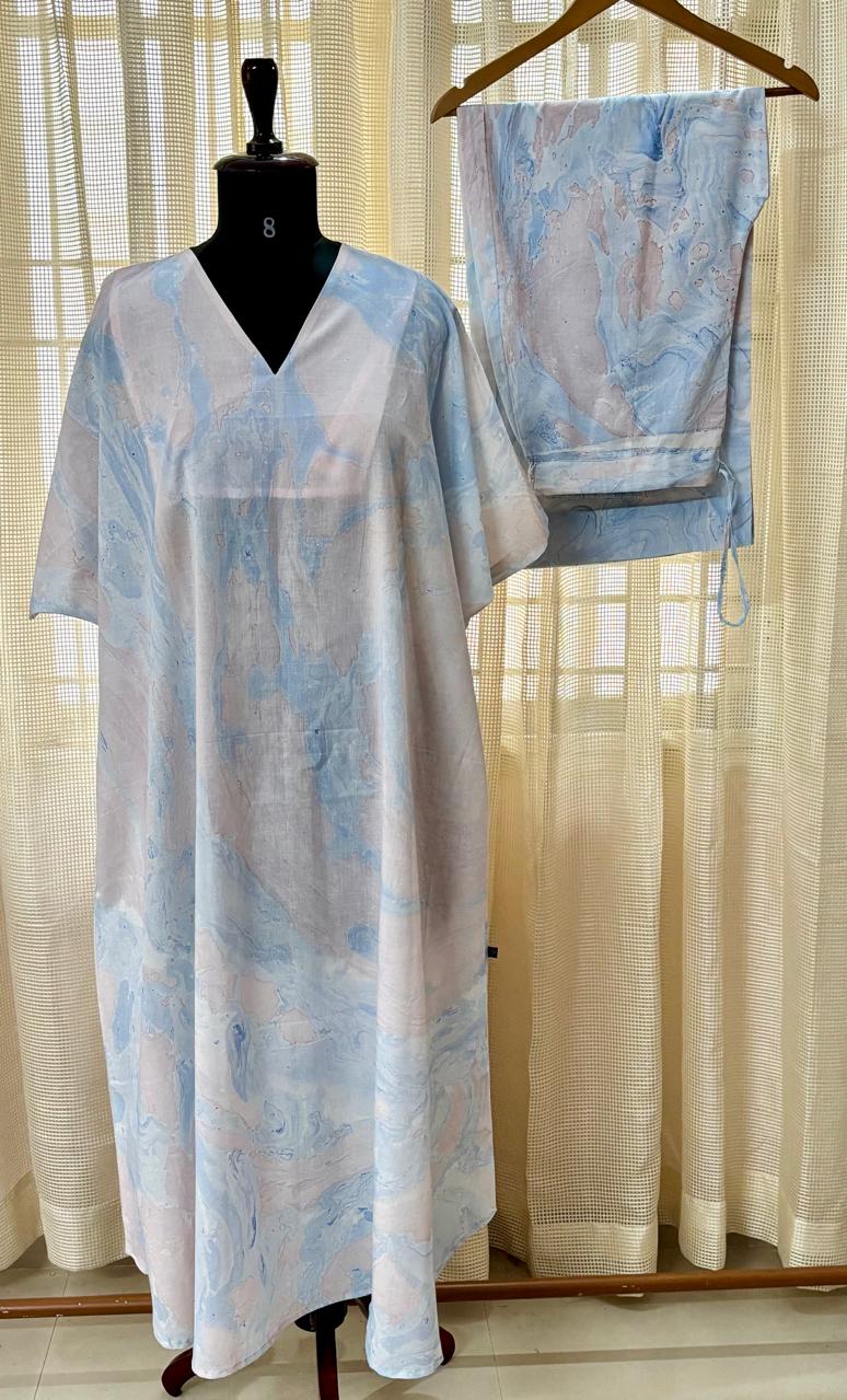 Marble kafthan Co-ord set